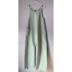 SHEIN Sage Green V-Neck Jumpsuit